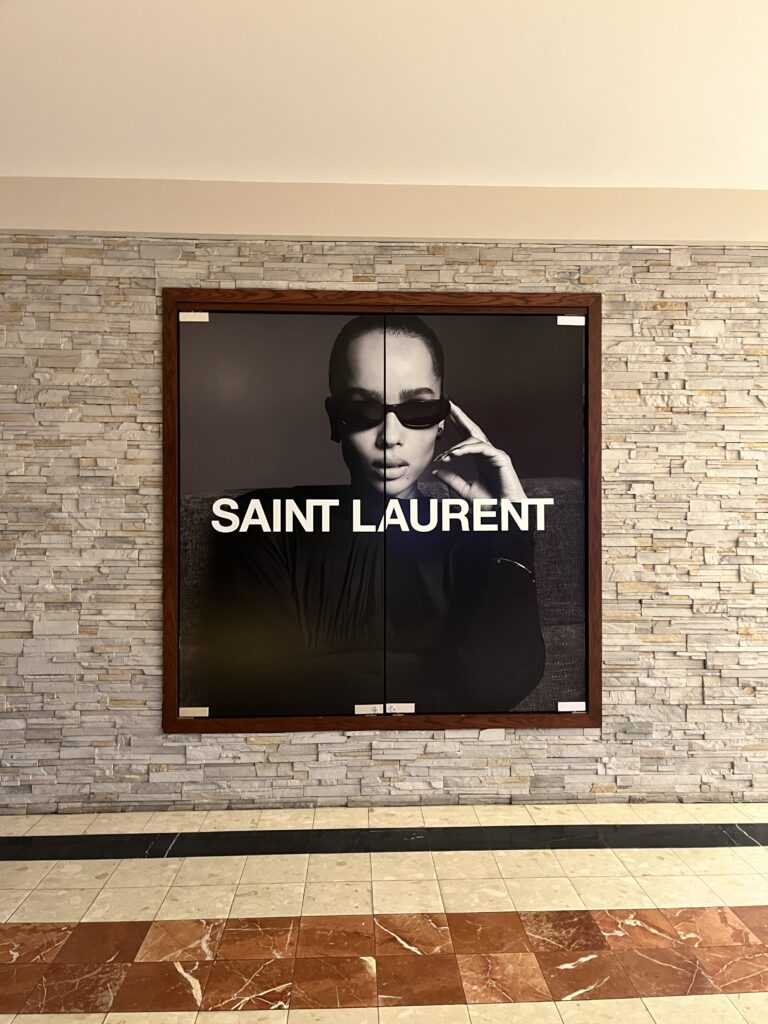 low-tac window vinyl applied to interior glass panel