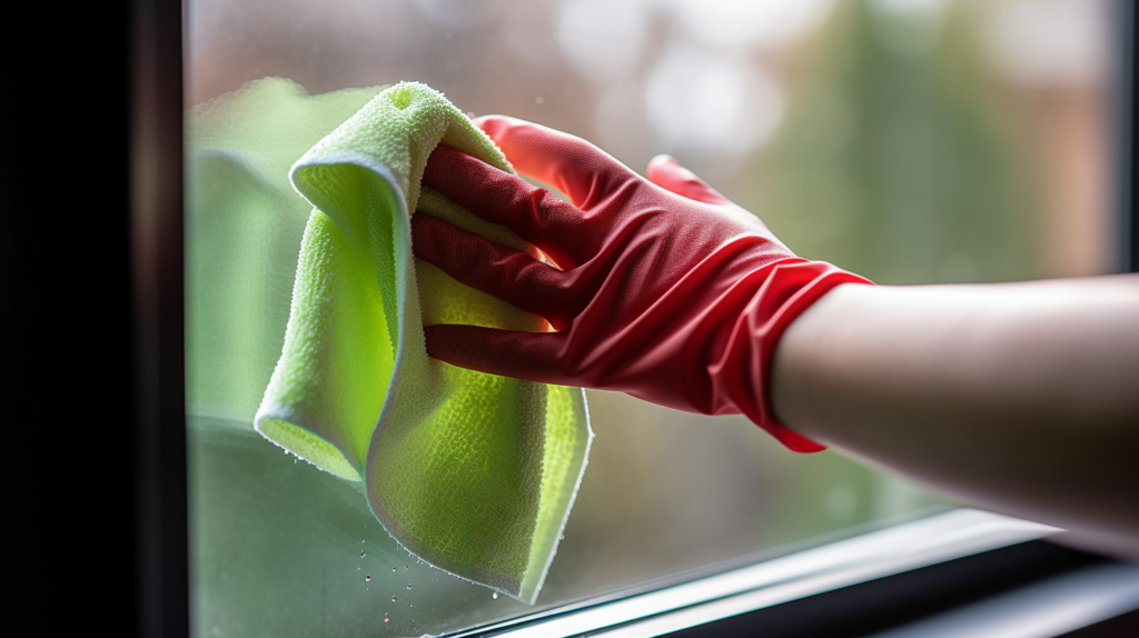 cleaning_a_window_frame_with_a_cloth