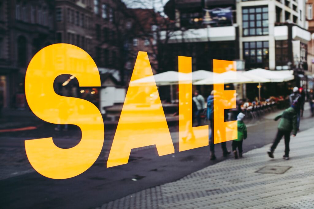 commercial graphics interiorwindow vinyl sale promotion